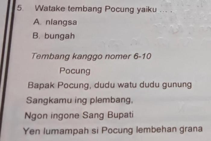 Paugerane tembang pocung