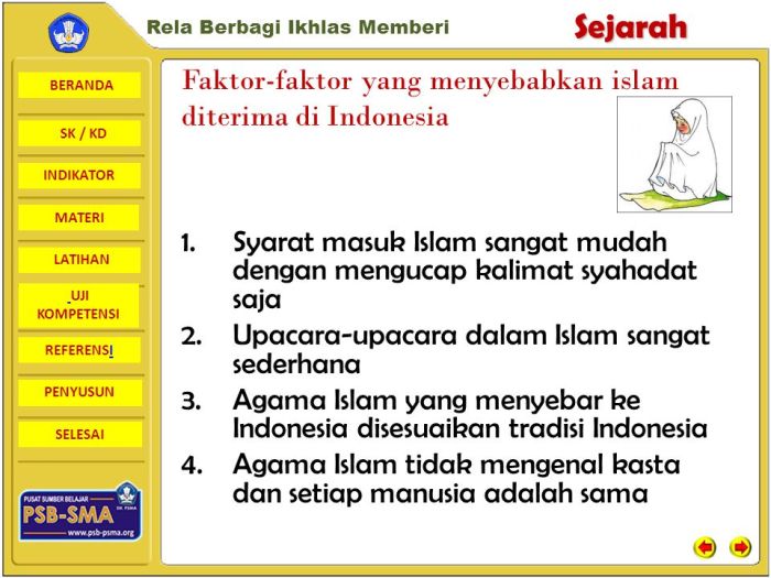 Faktor penyebab islam berkembang pesat di indonesia adalah