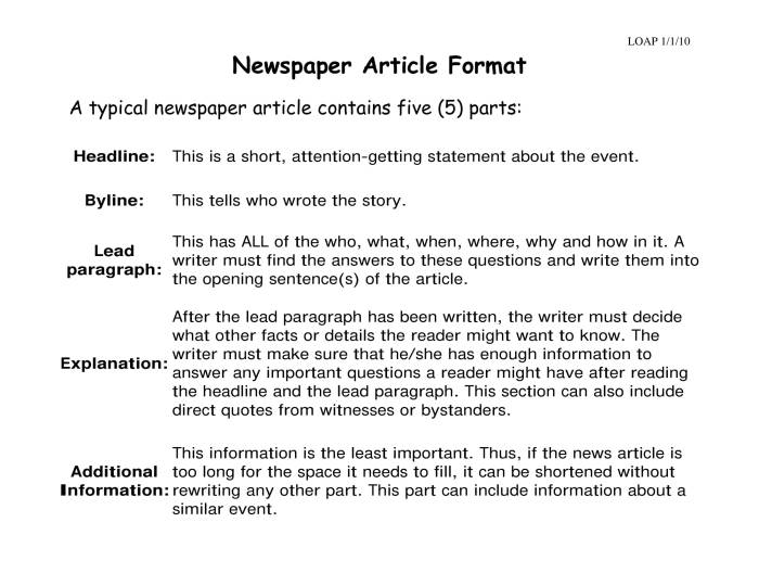 Newspaper byline article grade features english articles writing text 6th feature newspapers write essay mr analyzing example report sixth writer