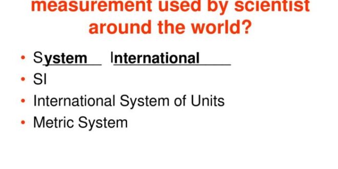 Measurement science