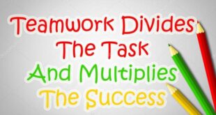 Task divides teamwork success multiplies stock concept depositphotos