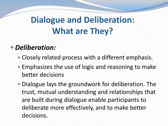 Deliberation meaning