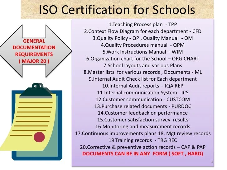 Sertifikat iso sekolah