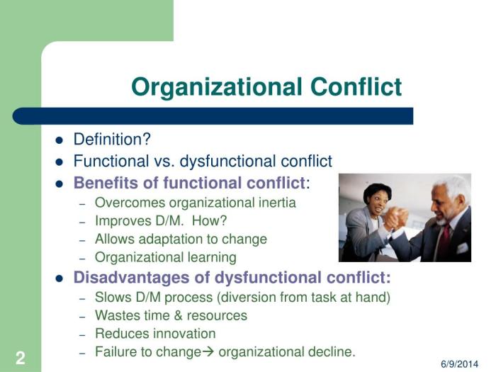 Dysfunctional conflicts conflict