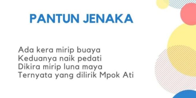 Pantun termasuk jenis puisi