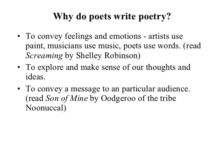 Poetry introduction1 poets