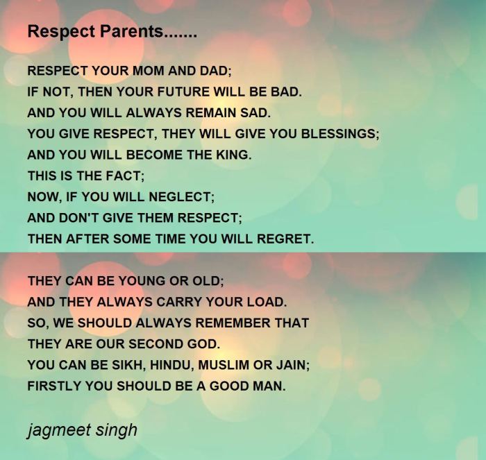 Parents quotes respecting our respect quotesgram