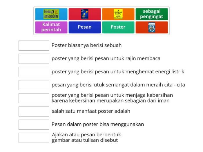 Gambar dalam poster harus sesuai dengan