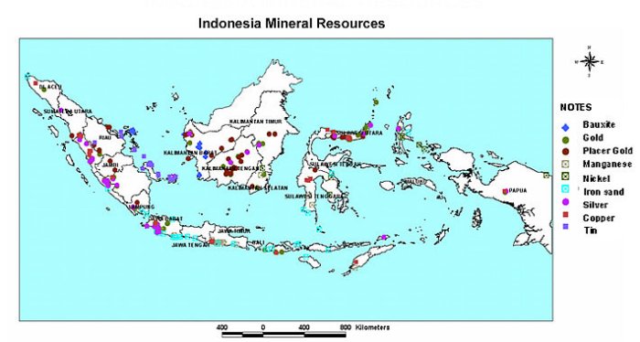 Persebaran barang tambang di indonesia