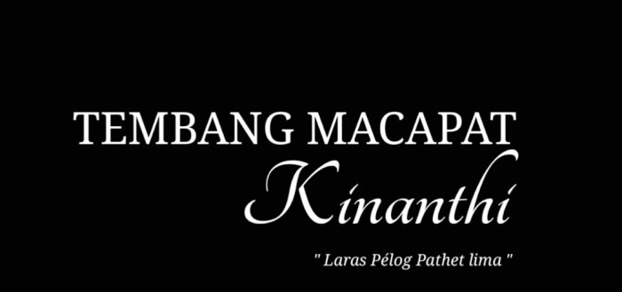 Paugeran tembang kinanthi