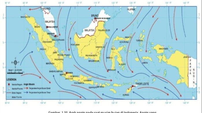 Tipe iklim di indonesia adalah tropik yang bersifat lembab sebab