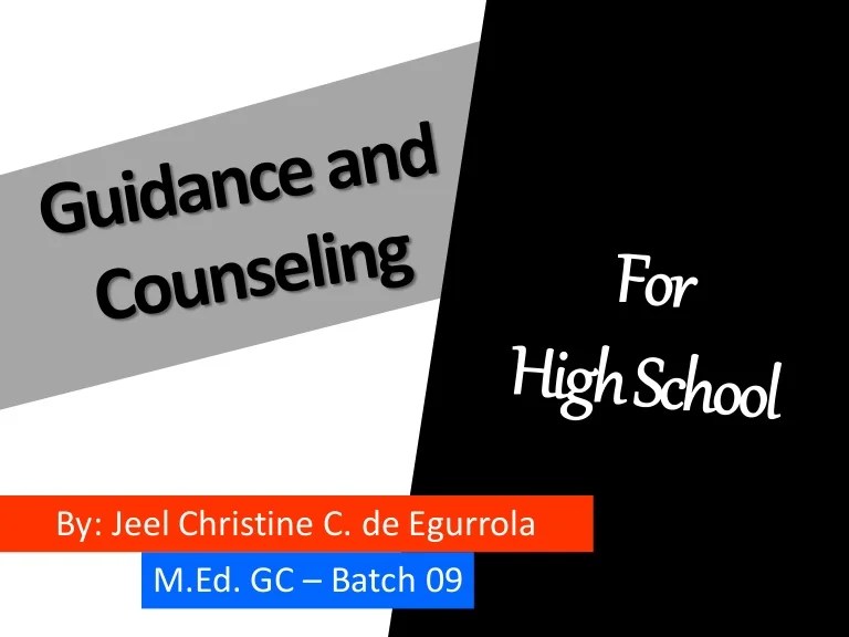 Guidance counselling