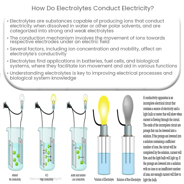 Electrolytic electricity conduct liquids teachoo electrolyte electrodes