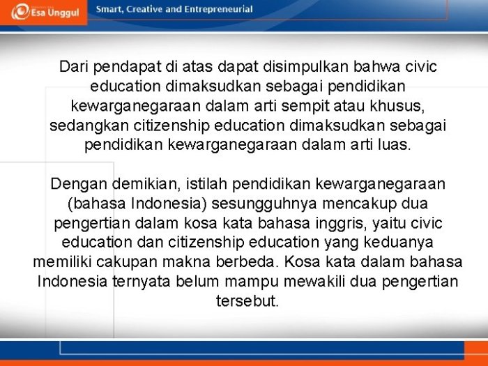 Landasan hukum pendidikan kewarganegaraan