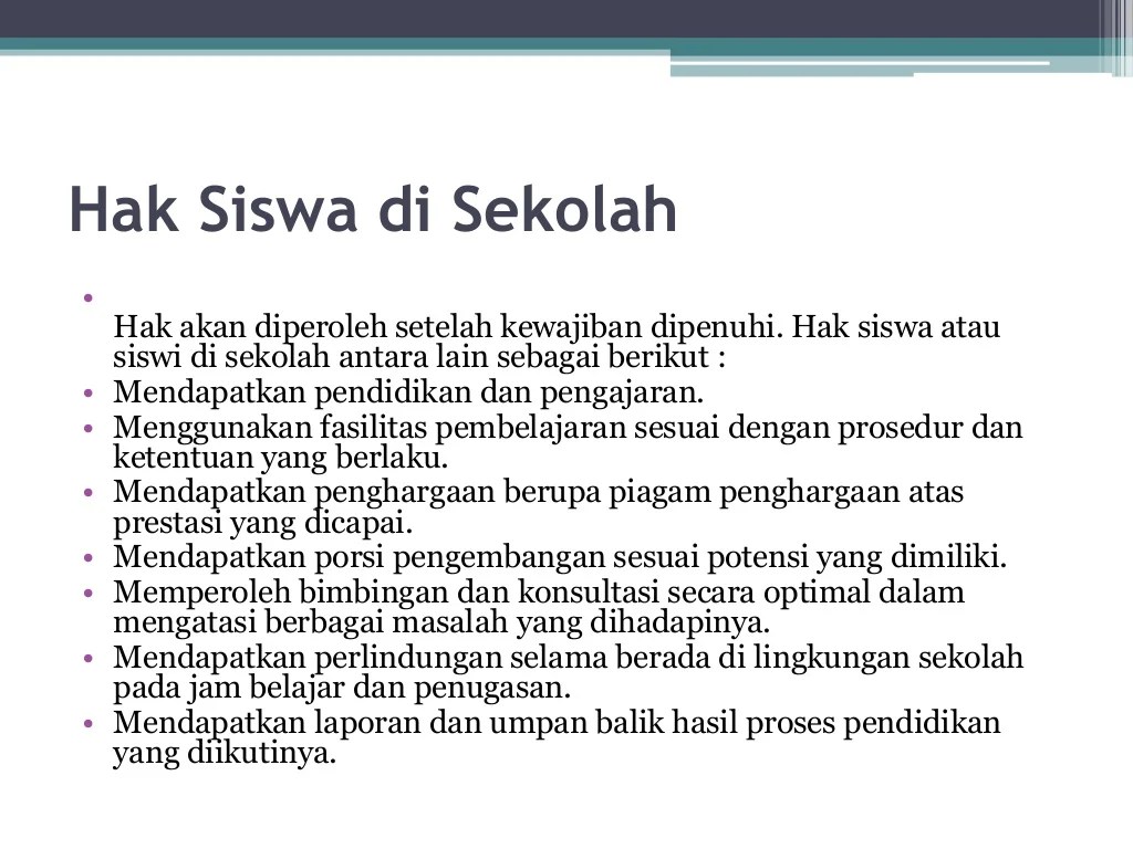 Hak dan tanggung jawabku di rumah dan di sekolah