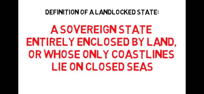 The land locked country adalah sebutan untuk negara