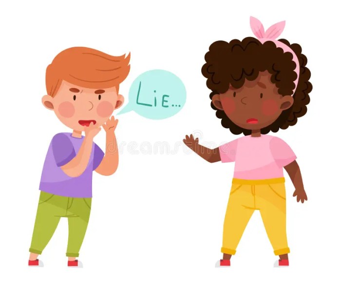 Lie honest telling kids little morality demonstrating behavior