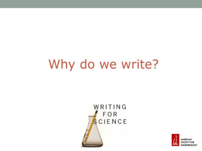 Scientific writing meaning