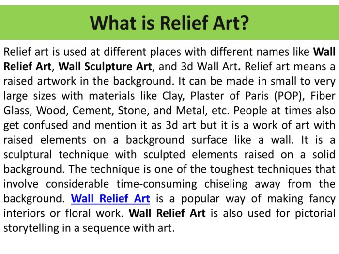 Relief termasuk karya seni